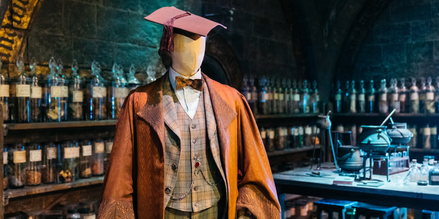 Slughorn in potions room